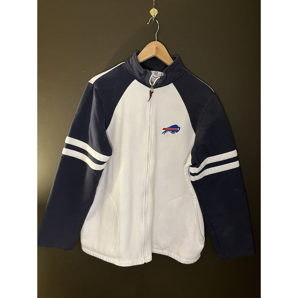 Buffalo Bills Women’s 1X Jacket 2009 NFL Team Apparel Full Zip Navy White Y2K